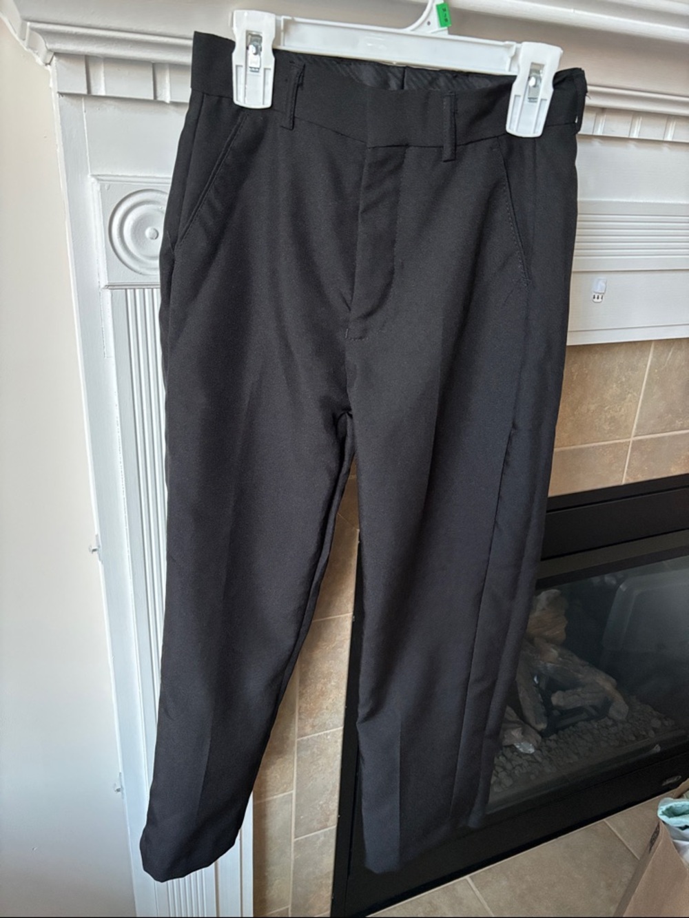 Boys Vittorino Black Dress Pants - Classic Tailored Fit Size 8